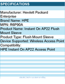 HPE R6P90A Flush Mount Sleeve for HPE Instant On AP22 Access Point
