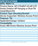 HPE R6W11A Mounting Bracket For Aruba 360 Series Wireless Access Point