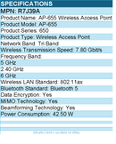 HPE R7J39A 802.11ax Wireless Access Point - 7.80 Gbit/s - Tri Band