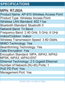 HPE R7J50A AP-615 Tri Band 802.11ax 3.60 Gbit/s Wireless Access Point - Indoor