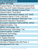 HPE R7T29A AP-585EX Dual Band IEEE 802.11ax 2.97 Gbit/s Wireless Access Point