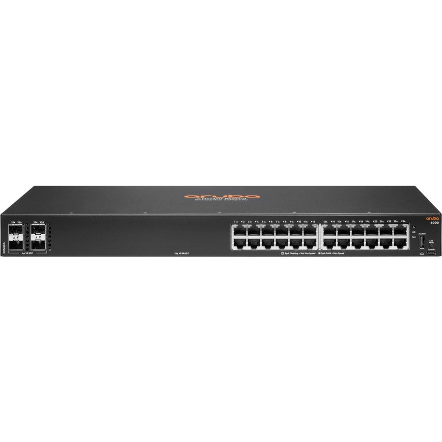 HPE R8N88A#ABA 6000 24G 4SFP Switch - 24 Ports - Manageable - Gigabit Ethernet