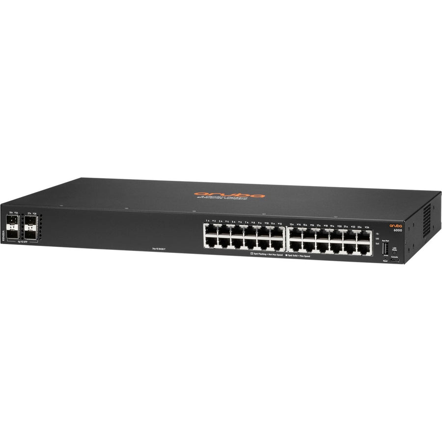HPE R8N88A#ABA 6000 24G 4SFP Switch - 24 Ports - Manageable - Gigabit Ethernet