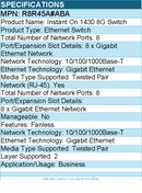 HPE R8R45A#ABA Instant On 1430 8G Switch - 8 Ports - Gigabit Ethernet - 2 Layer