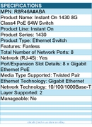 HPE R8R46A#ABA Instant On 1430 8G Class4 PoE 64W Switch - 8 Ports