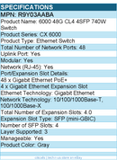 HPE R9Y03AABA 6000 48G CL4 4SFP 740W Switch - 48 Ports - Manageable