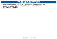 Altronix RB524 Relay Module, 24VDC, DPDT Contacts at 5A - 220VAC/28VDC