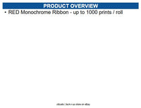 Evolis RCT213NAAA RED Monochrome Ribbon - up to 1000 prints / roll