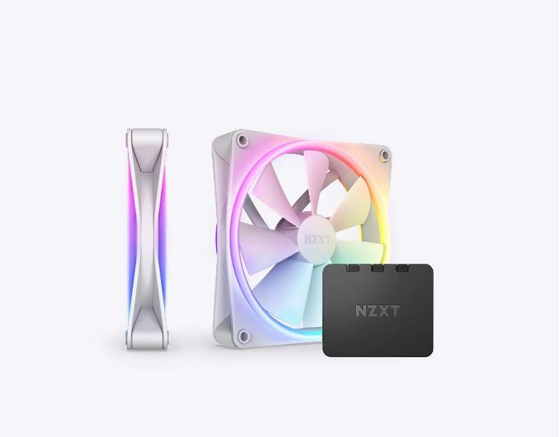 NZXT RF-D14DF-W1 F140 RGB DUO 2x140mm Fan - FDB 4-pin PWM White Retail