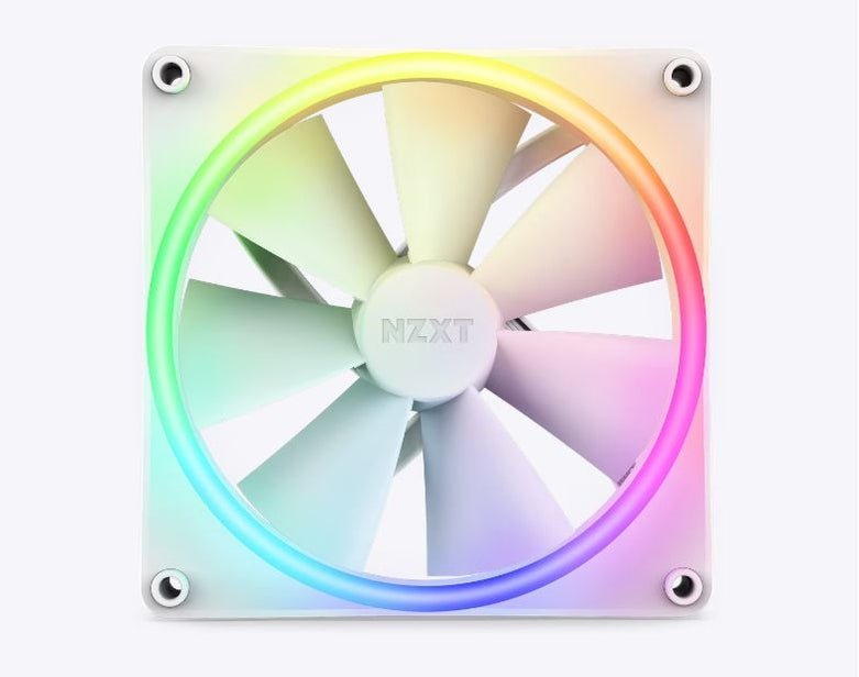 NZXT RF-D14SF-W1 Fan - F140 RGB DUO 140mm FDB 4-pin PWM White Retail