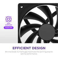 NZXT RF-Q12SF-B2 Fan - F120Q 120mm Quiet Airflow - Single - Black - Retail