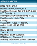 NZXT RF-R14DF-B1 F140 RGB 2x140mm Fan & Controller 12V DC Black Ratail