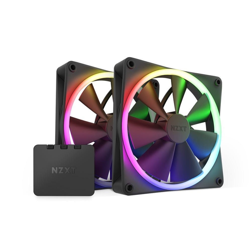 NZXT RF-R14DF-B1 F140 RGB 2x140mm Fan & Controller 12V DC Black Ratail