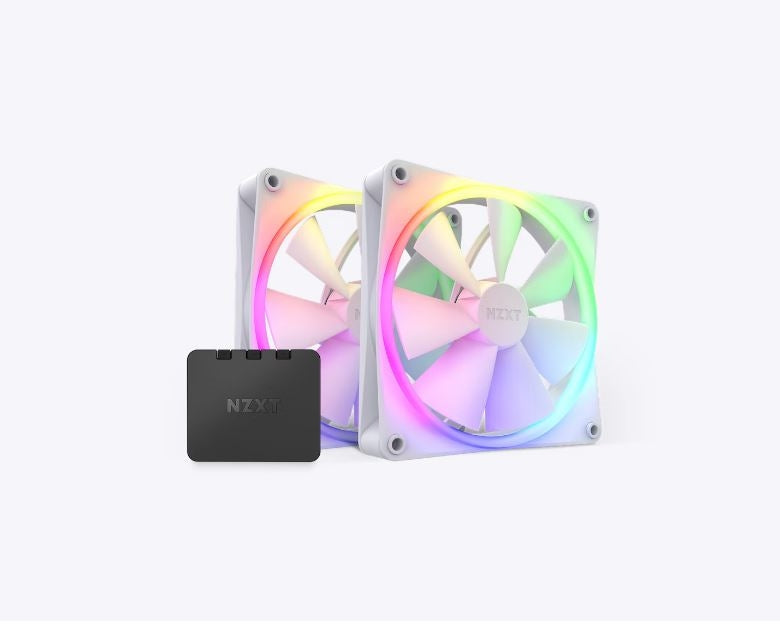 NZXT RF-R14DF-W1 Fan - F140 RGB 2x140mm Fan & Controller 12V DC White Retail