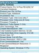 Dell RHRW8 Pro 14 Plus PB14250 14" Clamshell Notebook - Full HD Plus