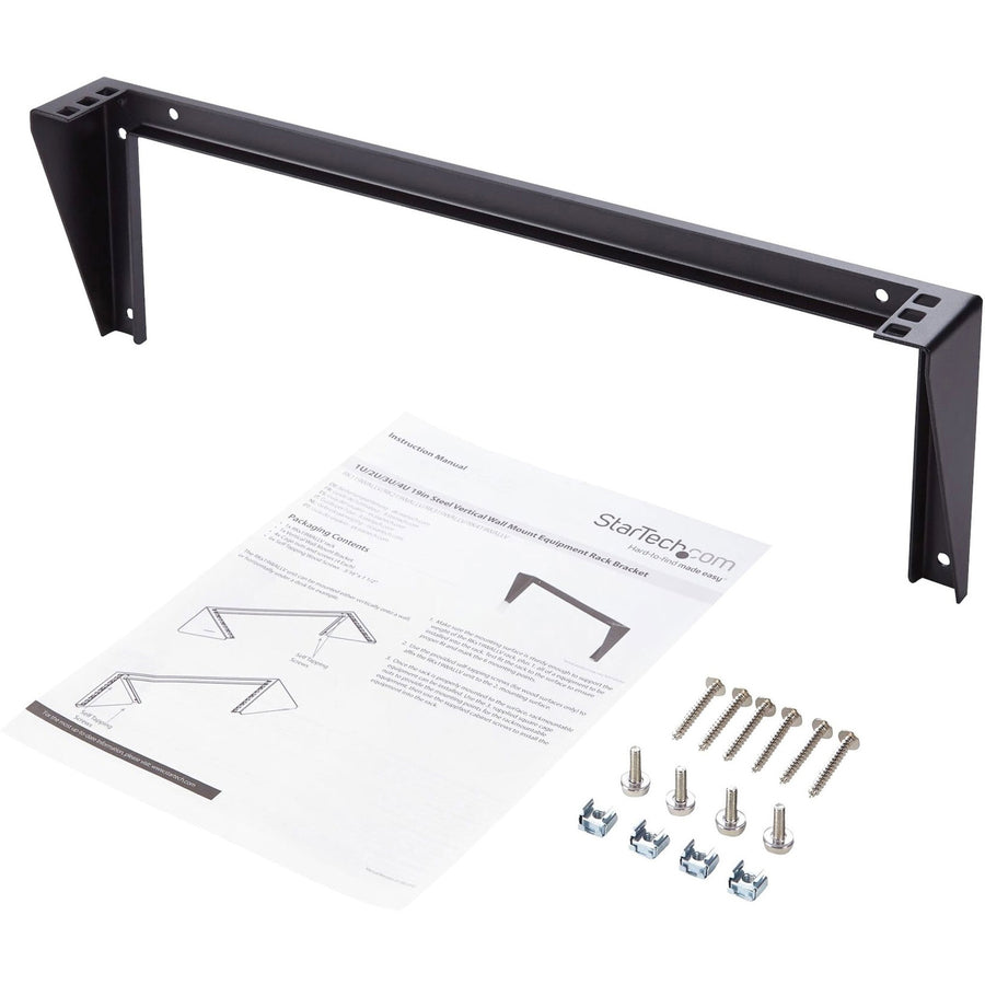 StarTech RK119WALLV 1U 19" Steel Vertical Wall Mount Equipment Rack Bracket