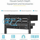 StarTech RK12WALLOA 2-Post 12U Heavy-Duty Wall Mount Network Rack, 19"
