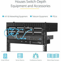 StarTech RK12WALLOA 2-Post 12U Heavy-Duty Wall Mount Network Rack, 19"
