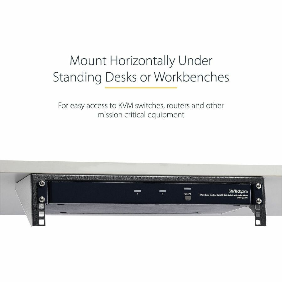 StarTech RK219WALLV 2U 19in Vertical Wall Mount Equipment Rack Bracket - Steel
