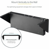 StarTech RK419WALLV 4U 19" Steel Vertical Wallmount Equipment Rack Mount Bracket