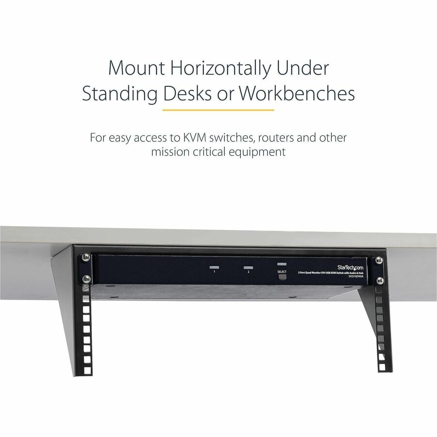 StarTech RK419WALLV 4U 19" Steel Vertical Wallmount Equipment Rack Mount Bracket