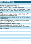 CHENBRO RM23808H03*15127 Chassis - 2U 8X3.512G MINI-SAS BP LP 800W CRPS