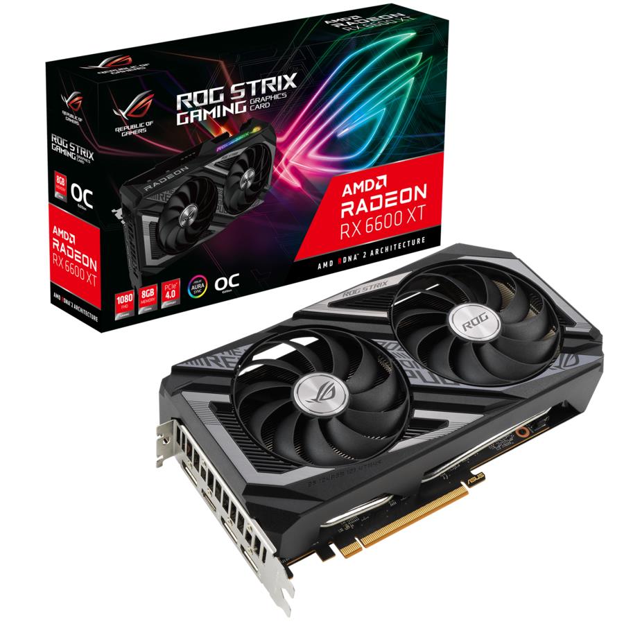 ASUS ROG-STRIX-RX6600XT-O8G-GA ROG AMD Radeon RX 6600 XT Graphic Card - 8 GB