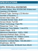 ASUS ROG-Strix-XG259CMS 25" Class Full HD Gaming LCD Monitor - 16:9