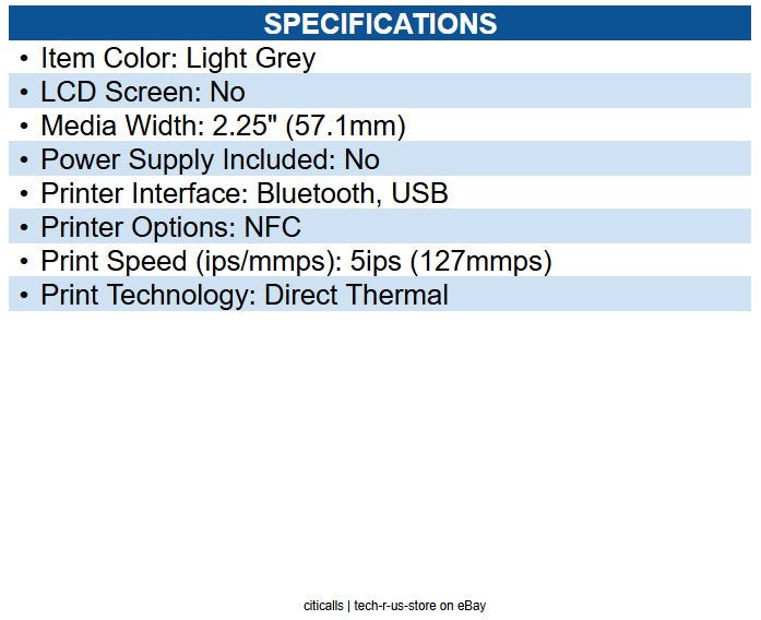 Honeywell RP2F00N0B10 RP2f DT Printer [203dpi, Healthcare Approved, Battery, TAA