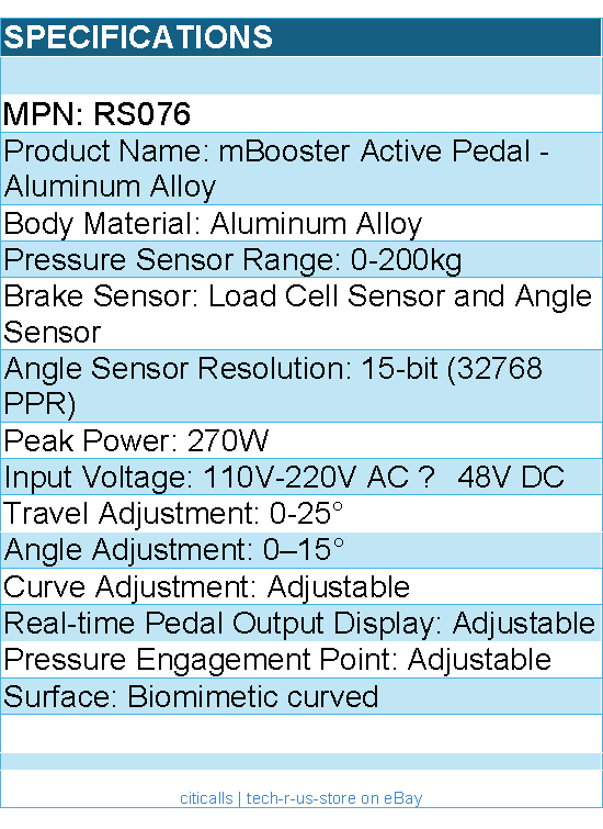 MOZA RACING RS076 Game mBooster Active Pedal Aluminum Alloy Retail