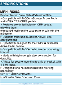 MOZA RACING RS083 Accessory - CRP2 Base Plate+Extension Plate Retail
