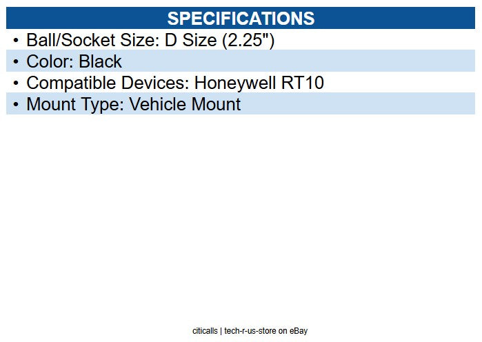Honeywell RT10-2015BRKTKIT RT10 Vehicle Dock