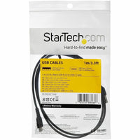 StarTech RUSB2CC1MB 1m USB C Charging Cable - Durable Fast Charge & Sync
