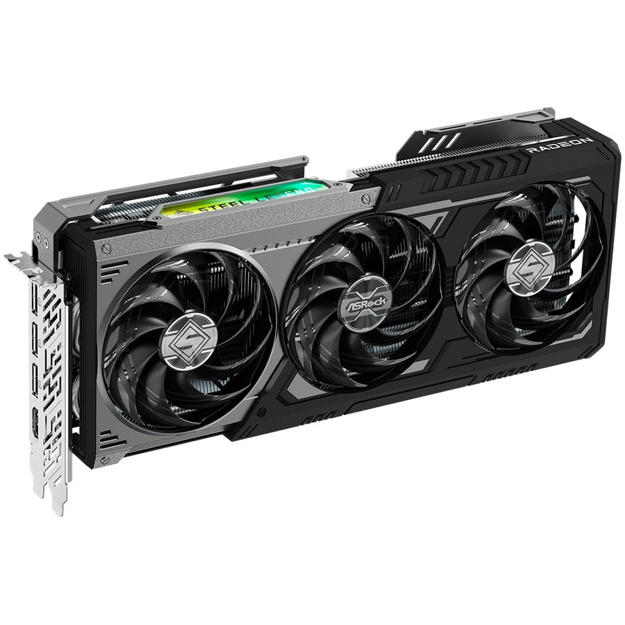 ASRock RX9070XT SLD 16G Radeon RX9070 XT Steel Legend Dark 16GB GDDR6 Video Card