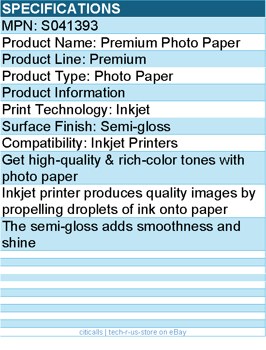 Epson S041393 Premium Photo Paper 24" x 100 1/16 ft - Semi-gloss