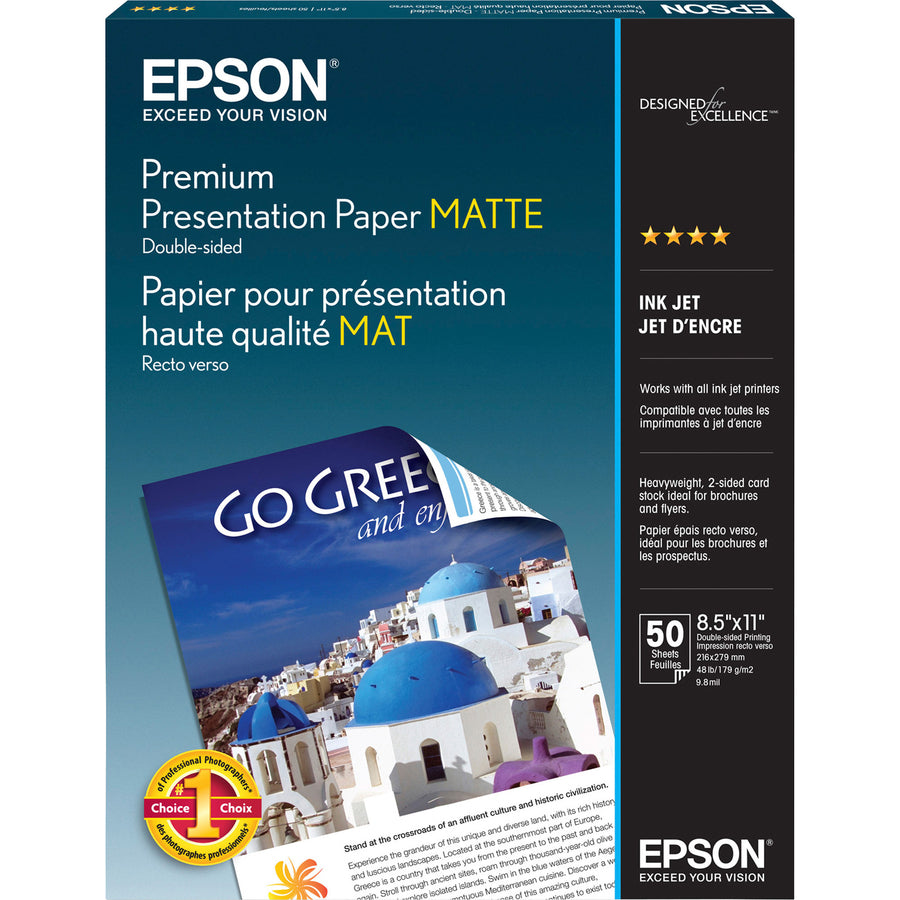 Epson S041568 Premium Double-sided Matte Paper - 103 Brightness
