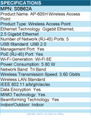HPE S0B62A AP-605H Tri Band Wi-Fi 6E - 3.60 Gbit/s Wireless Access Point