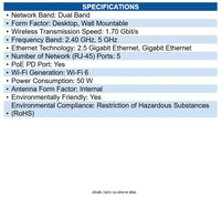 HPE S0J32A Networking Instant On Access Point Bundle with PSU Dual Radio 2x2