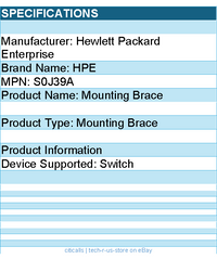 HPE S0J39A Aruba Mounting Brace AP-MNT-MP10-AP Kit w 10 Pack Screws
