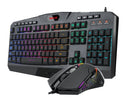 REDRAGON S101-5 Keyboard and mouse set - backlit - USB - RGB full color backlit