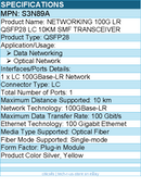 HPE S3N89A Aruba NETWORKING 100G LR QSFP28 LC 10KM SMF TRANSCEIVER