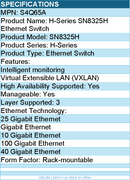 HPE S4Q65A H-Series SN8325H Ethernet Switch - Manageable - Gigabit Ethernet