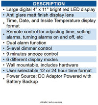 Sonic Alert SA-BD4000 Big Display Maxx Alarm Clock