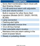 Sonic Alert SA-SB1000SS Sonic Boom Alarm w/VIB
