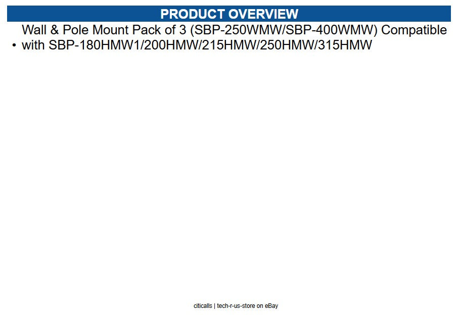 Hanwha SBP-115PFA Wall and Pole Mount, 3-Pack