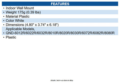 Hanwha SBP-120WM Wall Mount for Select QND, XND, SND and SCD Series Cameras