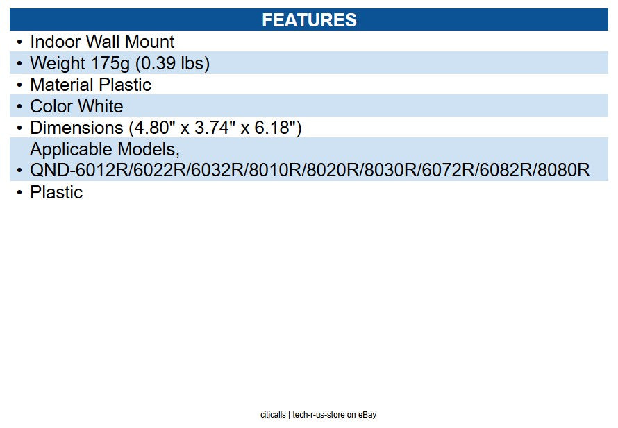 Hanwha SBP-120WM Wall Mount for Select QND, XND, SND and SCD Series Cameras