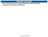 Hanwha SBP-200C Mount Plate Pack of 5 for SBP-250WMW & SBP-400WMW