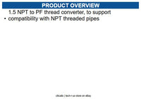 Hanwha SBP-C15NP Thread Converter 1.5" Male NPT to 1.5" Female PF