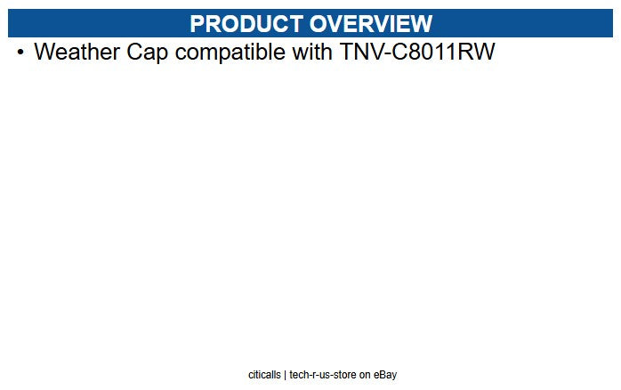 Hanwha SBV-140WCBW Weather Cap, White compatible with TNV-C8011RW